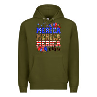Army Green Merica merica merica vibes Premium Hoodie - Neo Western