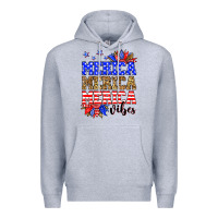 Heather Grey Merica merica merica vibes Premium Hoodie - Neo Western