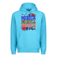 Ocean Blue Merica merica merica vibes Premium Hoodie - Neo Western