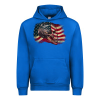 Cobalt Red white rawr 4th of July Urban Hoodie - CowGirlArtShop
