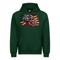 Forest Green Red white rawr 4th of July Urban Hoodie - CowGirlArtShop