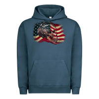 Pigment Midnight Navy Red white rawr 4th of July Urban Hoodie - CowGirlArtShop