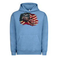 Pigment Pebble Blue Red white rawr 4th of July Urban Hoodie - CowGirlArtShop