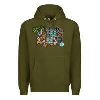 Army Green hello summer Premium Hoodie - SublimationCraftShop