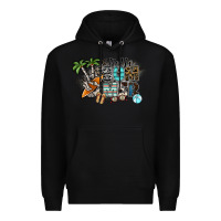 Black hello summer Premium Hoodie - SublimationCraftShop