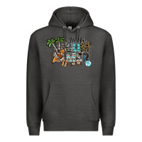 Charcoal Heather hello summer Premium Hoodie - SublimationCraftShop