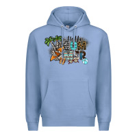 Colony Blue hello summer Premium Hoodie - SublimationCraftShop