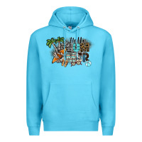 Ocean Blue hello summer Premium Hoodie - SublimationCraftShop