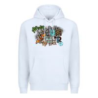 White hello summer Premium Hoodie - SublimationCraftShop