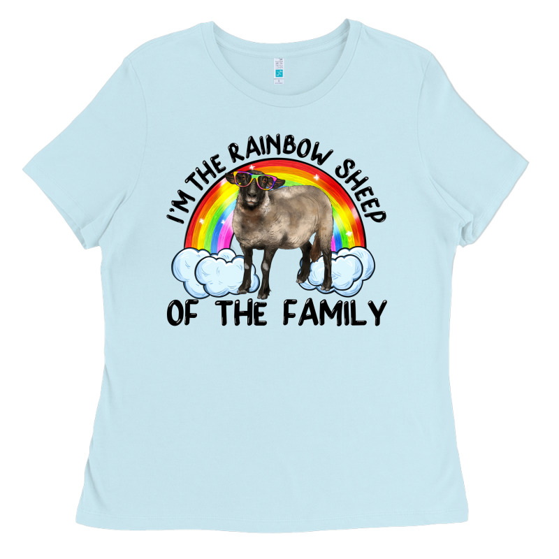 I'm The Rainbow Sheep Of The Family Suffolk Sheep Black Face Sheep Ladies Tee by Artiststas | Teevron
