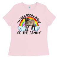 Bubblegum Pink i'm the rainbow sheep of the family suffolk sheep black face sheep Ladies Tee - Artiststas