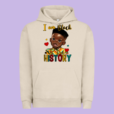 I Am Black History Black Boy Urban Hoodie Designed By Hra Design Shop