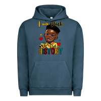 Pigment Midnight Navy i am black history black boy Urban Hoodie - HRA Design Shop
