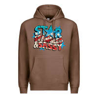 Chestnut Star spangled and sassy 4th of july Premium Hoodie - CowGirlArtShop