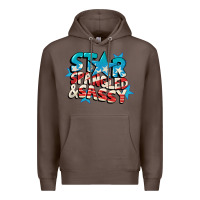 Coffee Star spangled and sassy 4th of july Premium Hoodie - CowGirlArtShop