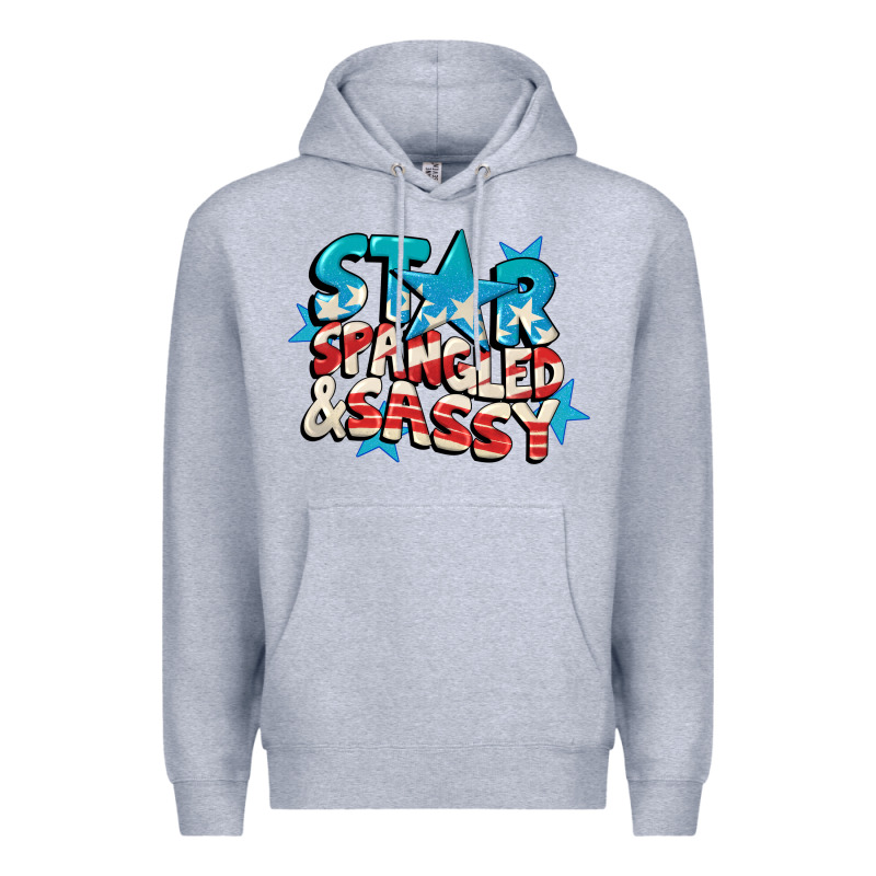 Star Spangled And Sassy 4th Of July Premium Hoodie by CowGirlArtShop | Teevron