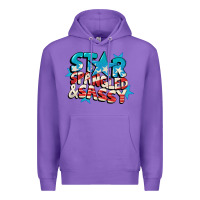 Purple Star spangled and sassy 4th of july Premium Hoodie - CowGirlArtShop