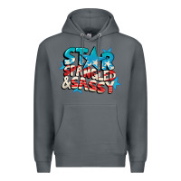 Rock Star spangled and sassy 4th of july Premium Hoodie - CowGirlArtShop