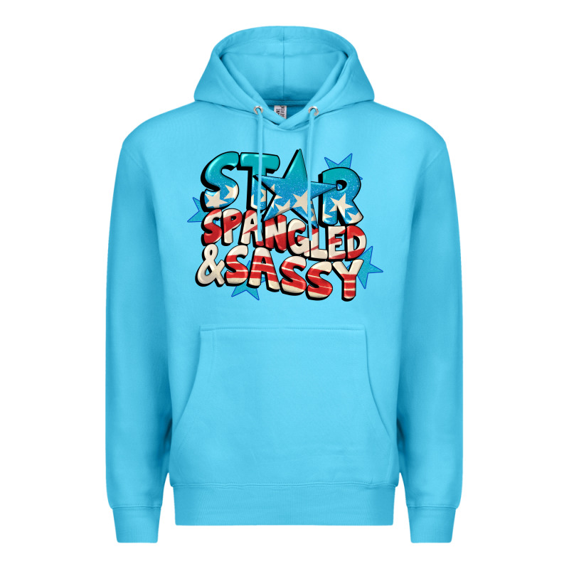 Star Spangled And Sassy 4th Of July Premium Hoodie by CowGirlArtShop | Teevron