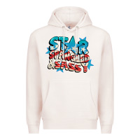 Pale Pink Star spangled and sassy 4th of july Premium Hoodie - CowGirlArtShop