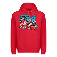 Red Star spangled and sassy 4th of july Premium Hoodie - CowGirlArtShop