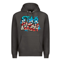 Smoke Star spangled and sassy 4th of july Premium Hoodie - CowGirlArtShop