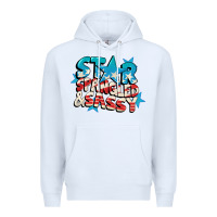 White Star spangled and sassy 4th of july Premium Hoodie - CowGirlArtShop