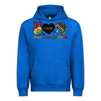Cobalt peace love juneteenth 1865 Urban Hoodie - HRA Design Shop