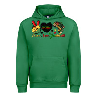 Emerald peace love juneteenth 1865 Urban Hoodie - HRA Design Shop