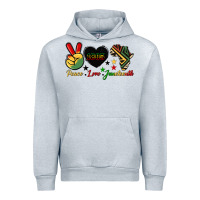 Heather Grey peace love juneteenth 1865 Urban Hoodie - HRA Design Shop