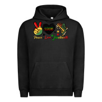 Pigment Black peace love juneteenth 1865 Urban Hoodie - HRA Design Shop