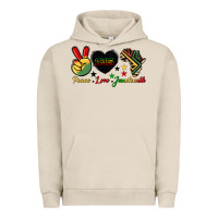 Pigment French Oak peace love juneteenth 1865 Urban Hoodie - HRA Design Shop