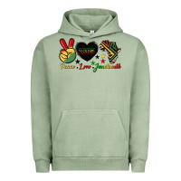 Pigment Oil Green peace love juneteenth 1865 Urban Hoodie - HRA Design Shop