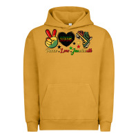 Pigment Peanut Butter peace love juneteenth 1865 Urban Hoodie - HRA Design Shop