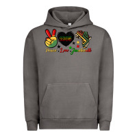 Pigment Tornado peace love juneteenth 1865 Urban Hoodie - HRA Design Shop