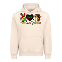 Sandshell peace love juneteenth 1865 Urban Hoodie - HRA Design Shop
