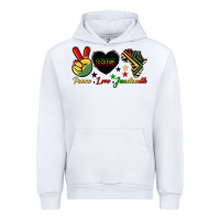White peace love juneteenth 1865 Urban Hoodie - HRA Design Shop