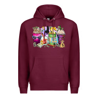 Burgundy boss babe coffee cups Premium Hoodie - Zillion Design Studio