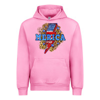 Fuchsia Pink Merica lightning bolt Urban Hoodie - Neo Western