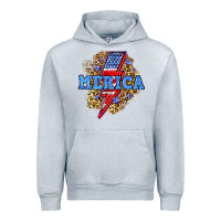 Heather Grey Merica lightning bolt Urban Hoodie - Neo Western