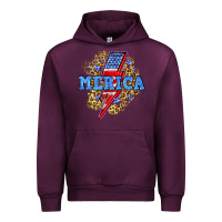 Mauve Wine Merica lightning bolt Urban Hoodie - Neo Western