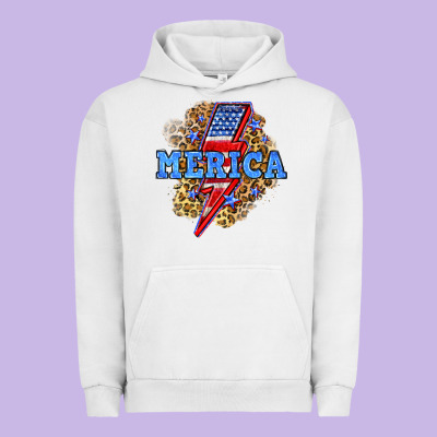 Merica Lightning Bolt Urban Hoodie Designed By Neo Western