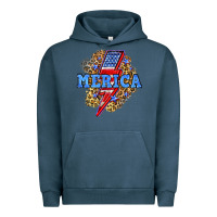 Pigment Midnight Navy Merica lightning bolt Urban Hoodie - Neo Western