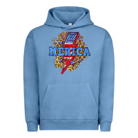Pigment Pebble Blue Merica lightning bolt Urban Hoodie - Neo Western