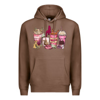 Chestnut Girl boss coffee cups Premium Hoodie - Zillion Design Studio