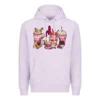 Lilac Girl boss coffee cups Premium Hoodie - Zillion Design Studio