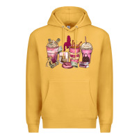 Mustard Girl boss coffee cups Premium Hoodie - Zillion Design Studio