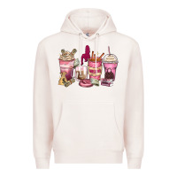 Pale Pink Girl boss coffee cups Premium Hoodie - Zillion Design Studio