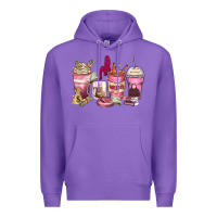 Purple Girl boss coffee cups Premium Hoodie - Zillion Design Studio