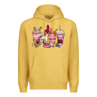 Antique Gold Girl boss coffee cups Premium Hoodie - Zillion Design Studio